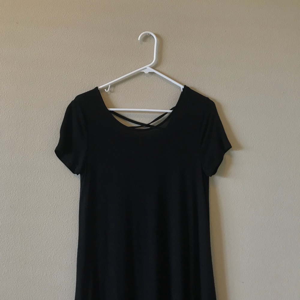 black tee shirt dress